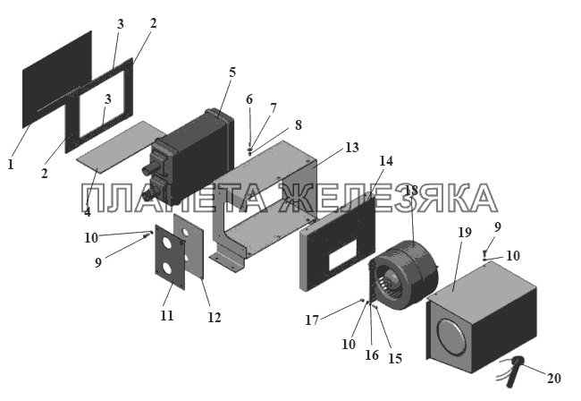 Отопитель салонный 103000-8110002-11 МАЗ-152 (2011)